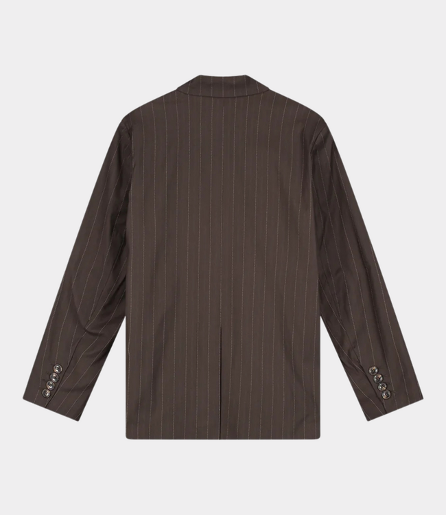 Olaf pinstripe tie detail blazer hot fudge