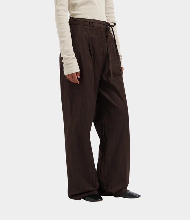Olaf pintstripe tailored trousers hot fudge