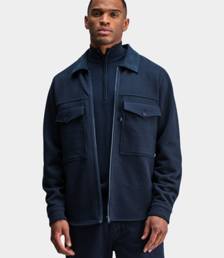 Butcher of Blue Perry zip overshirt alaska blue