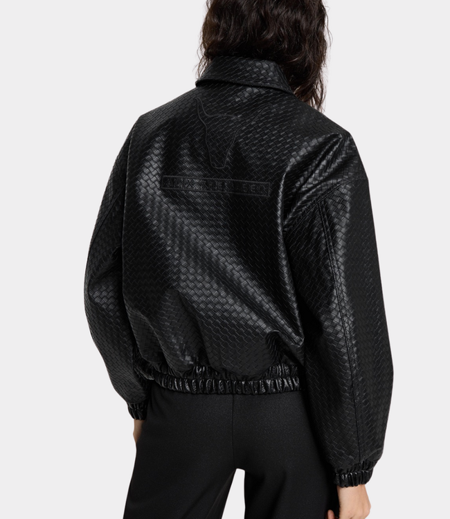 Alix the Label Braided faux leather jacket black 2511402440-999