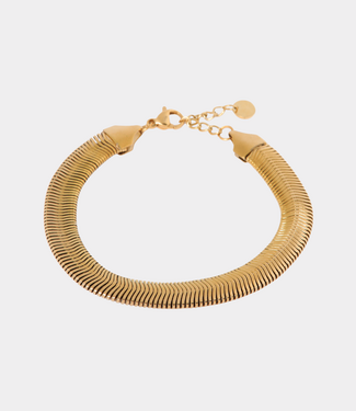 Label Kiki Flat snake bracelet gold