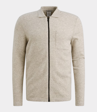 Cast Iron Zip jacket wool blend silver birch