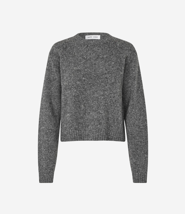 Samsoe Samsoe Salois sweater dark grey mel F25400043-CLR000659