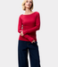 Catwalk Junkie Boatneck rib long sleeve red fruit 2504020425-743