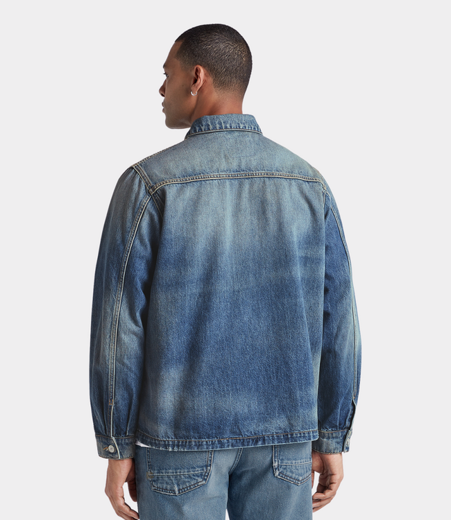 Denham Chore overshirt r bolt mid blue