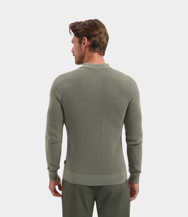 Saint Steve Sander s polo knit light army melange