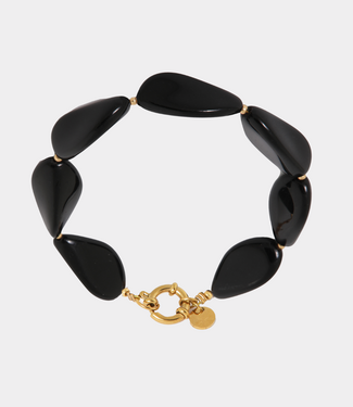 Label Kiki Black stones bracelet gold