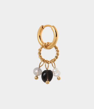 Label Kiki Gemstone 2.0 hoop gold