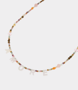 Label Kiki Amore pastello necklace gold