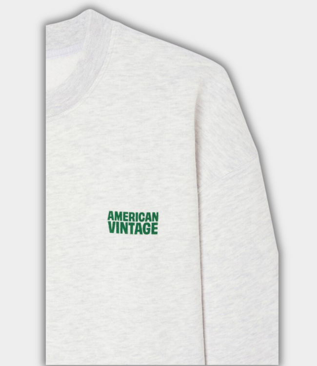 American Vintage Baptown sweat heather grey grisch