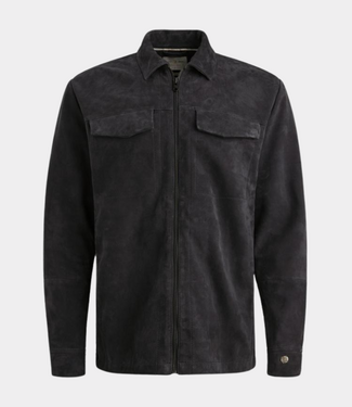 Cast Iron Suede shirt dark sapphire