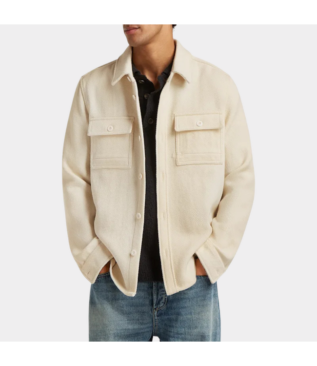 Denham branson overshirt swm coconut white