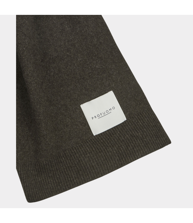 Profuomo Scarf wool dark brown