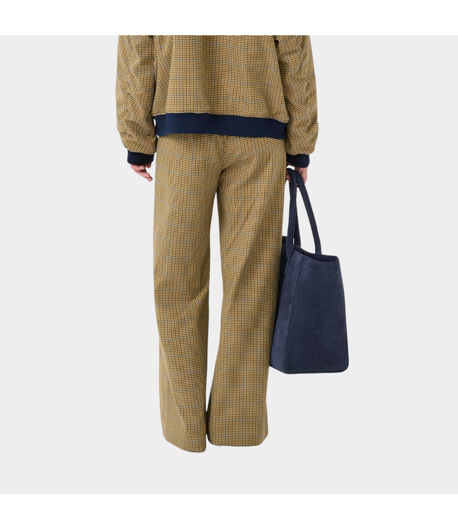 Gestuz GZchicca HW pants Corn/brown/blue check