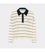 Gestuz GZtaige polo pullover Egret/Skycaptain striped