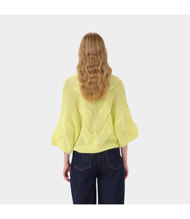 Gestuz GZzenia cardigan Luminary Green Yellow