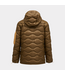 Peak Performance helium utility down hood jacket meadow moss/sierra sand