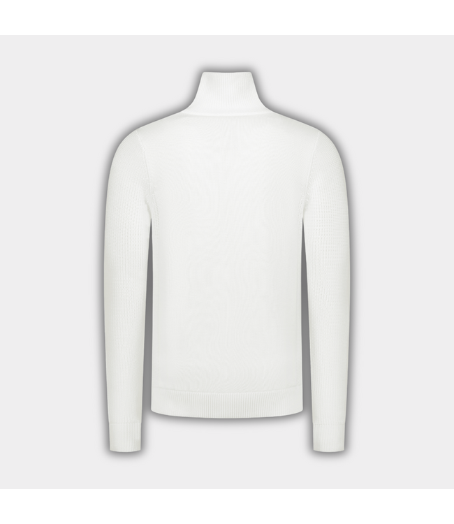 Saint Steve benjamin-s haflzip knit white