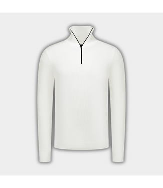 Saint Steve benjamin-s haflzip knit white