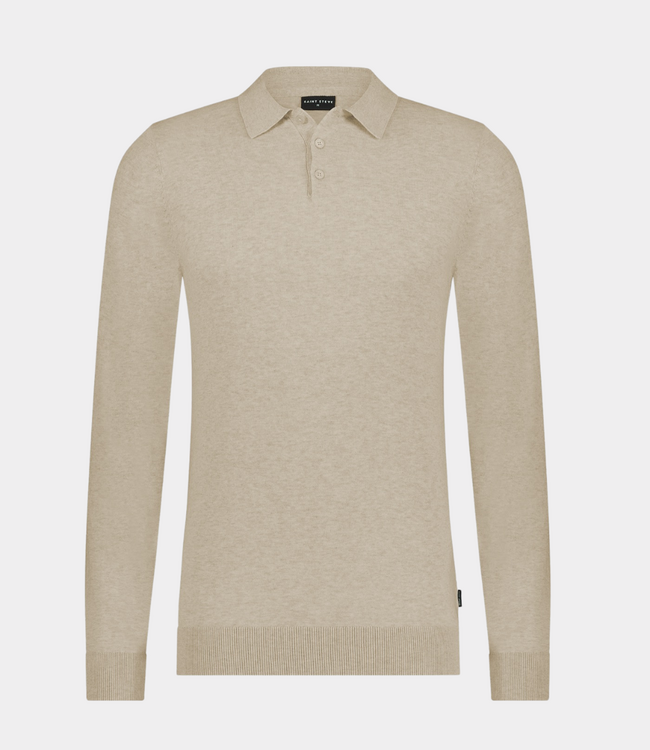 Saint Steve Berend polo l/s sand