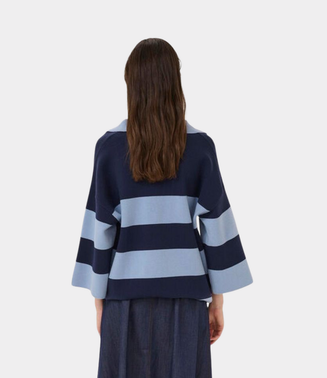 Karen By Simonsen kbdiana doddie tee polo ombre blue stripe