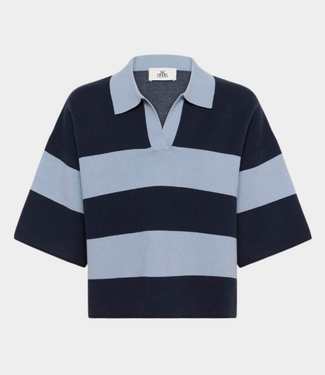 Karen By Simonsen kbdiana doddie tee polo ombre blue stripe