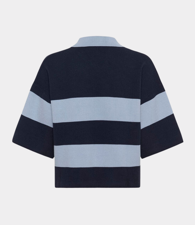 Karen By Simonsen kbdiana doddie tee polo ombre blue stripe