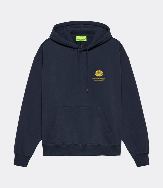 New Amsterdam logo hoodie navy blazer/sun yellow