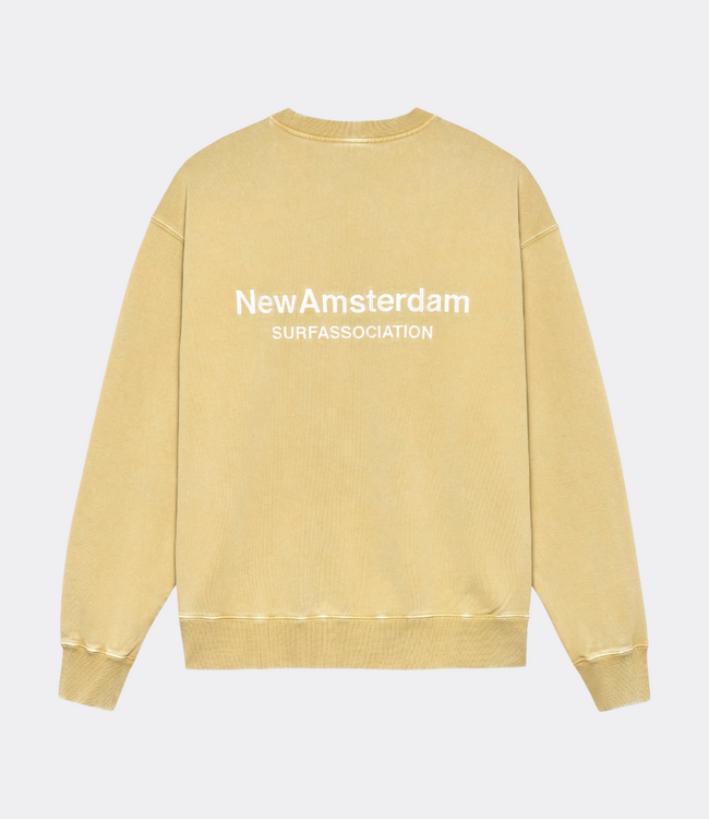New Amsterdam logo crewneck yellow stone