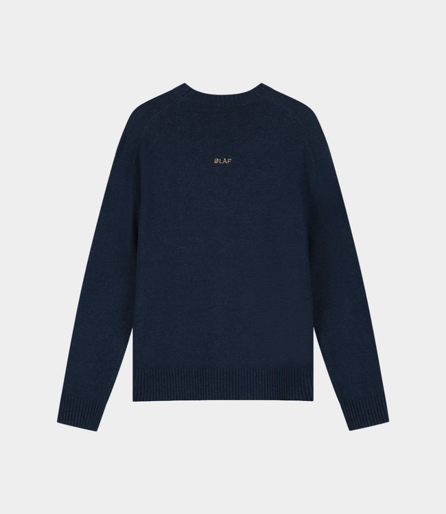 Olaf essential knitted crewneck navy