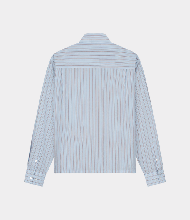 Olaf brushstroke logo stripe ls shirt twilight mauve/open air