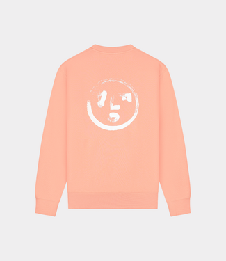 Olaf brushstroke face crewneck burnt coral
