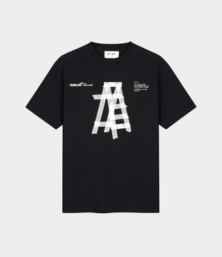 Olaf taped ladder ss tee black