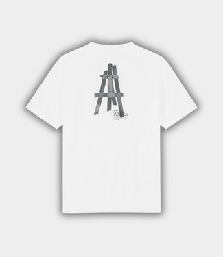 Olaf taped easel ss tee optical white