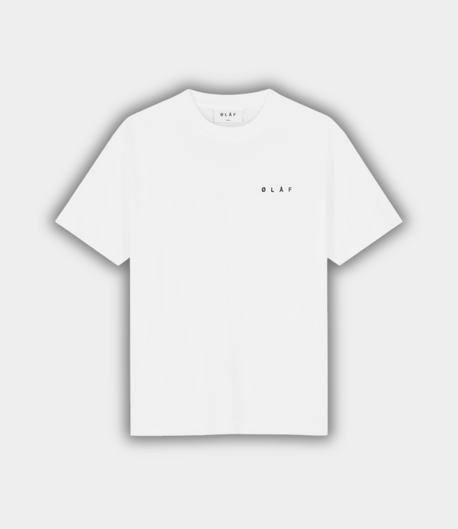 Olaf taped easel ss tee optical white