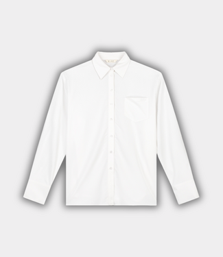 Olaf drapey asymmetric shirt optical white