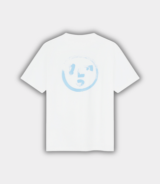 Olaf brushstroke face tee optical white