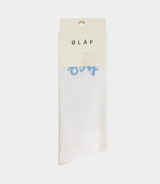 Olaf signature logo sock offwhite