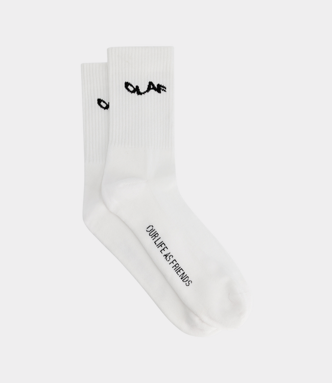 Olaf wavy drift sock optical white