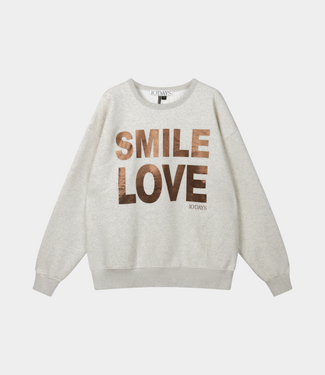 10Days Statement sweater smile love soft white melee