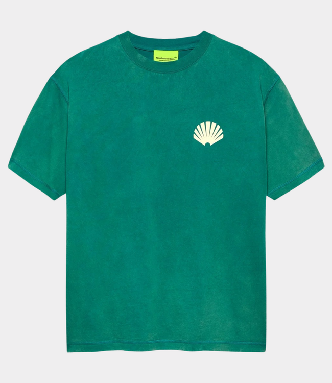 New Amsterdam Logo tee sea green/butter yellow