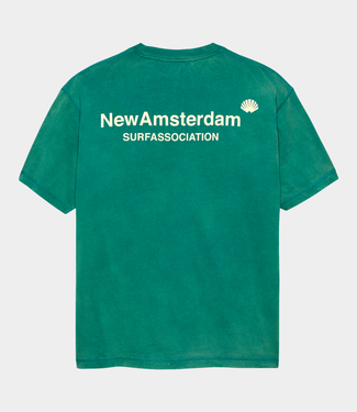 New Amsterdam Logo tee sea green/butter yellow