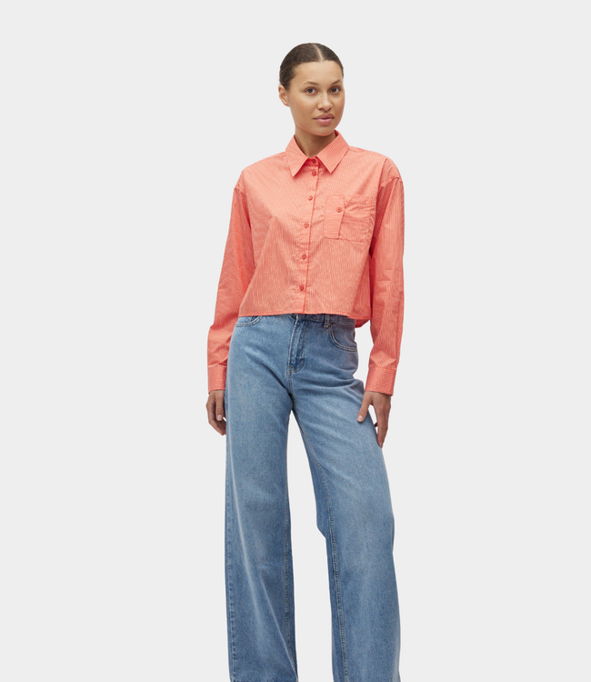 MbyM Emmelia-m linora blouse stripe emberglow sugar stripe