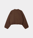 10Days Cropped baseball cardigan dark truffle