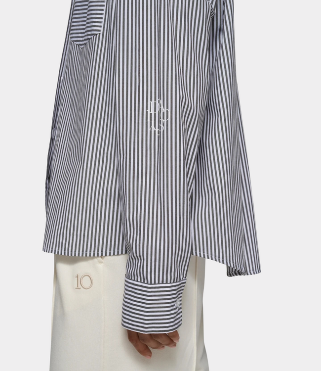 10Days Shirt stripes white/charcoal