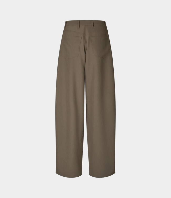 Samsoe Samsoe Saharper pleat trousers major brown