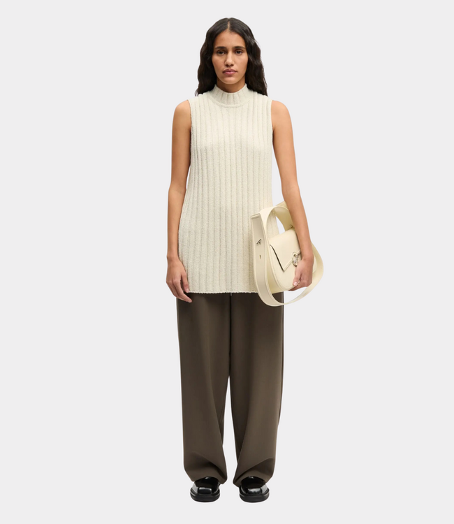 Samsoe Samsoe Saharper pleat trousers major brown