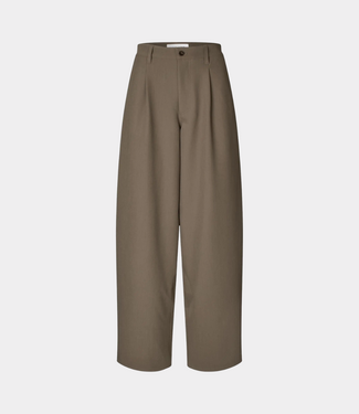Samsoe Samsoe Saharper pleat trousers major brown