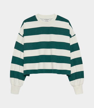 Catwalk Junkie oversized striped long sleeve sea moss