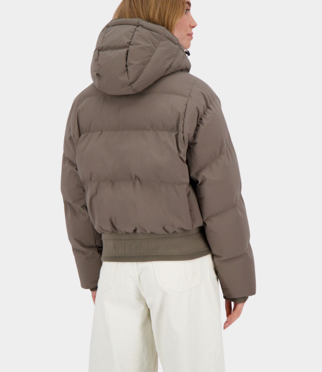 Airforce Bex bomber jacket bungee cord